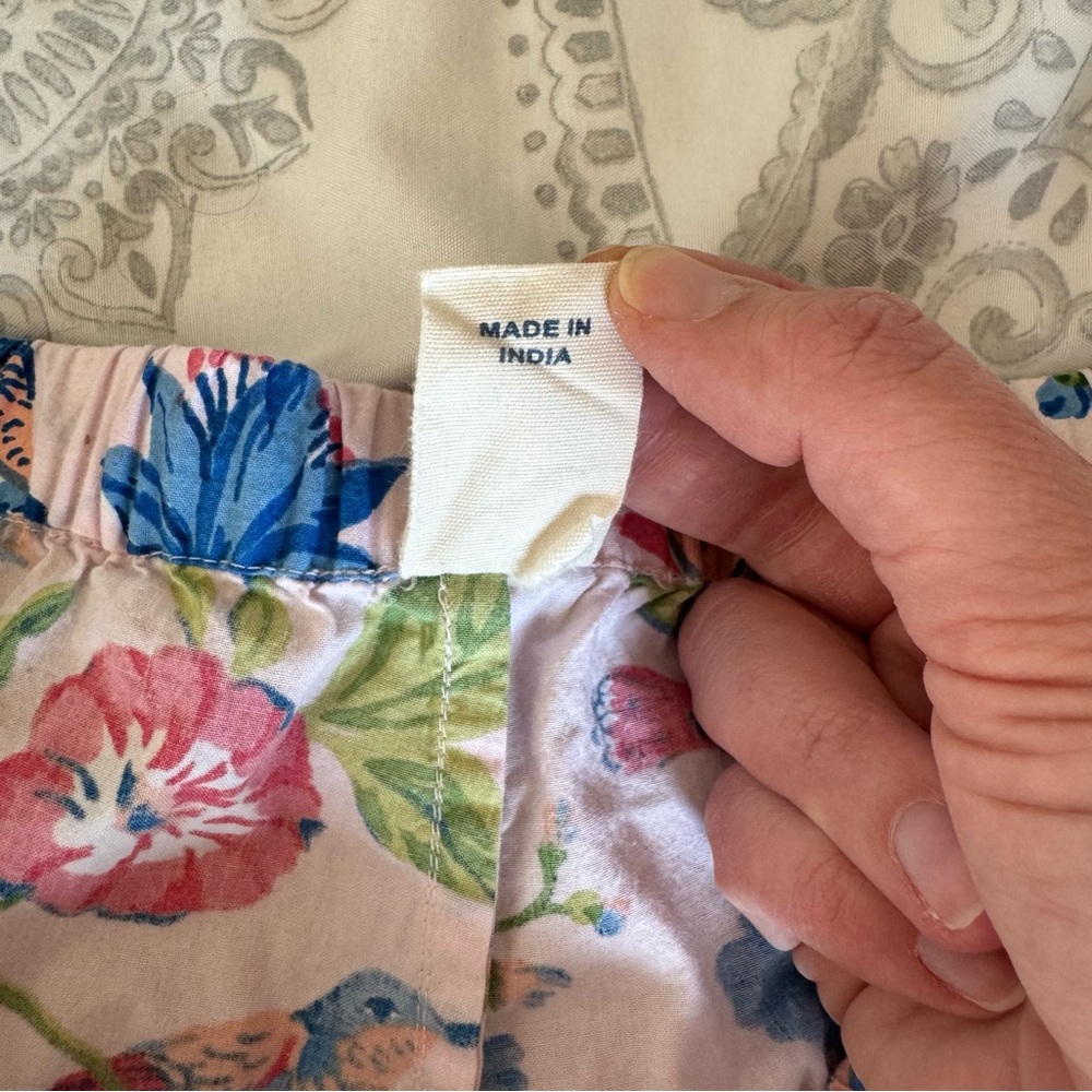 Anthropologie | Printfresh Size Large Hummingbird Haven Pajama Pants w/ Pockets - Picture 8 of 12
